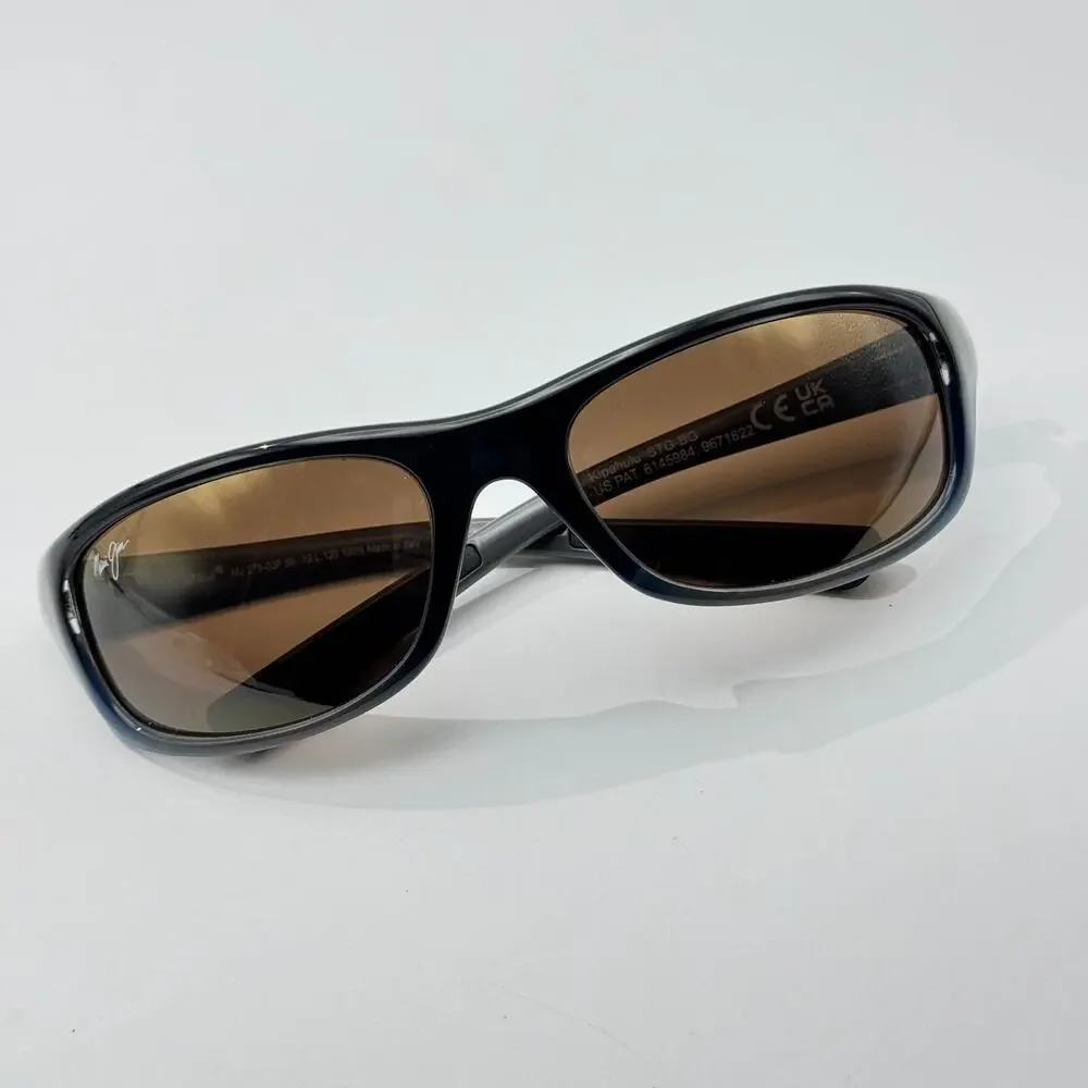 Maui Jim Sunglasses Kipahulu STG-BG MJ279-03F Brown Wrap Frame Bronze Lens 59mm